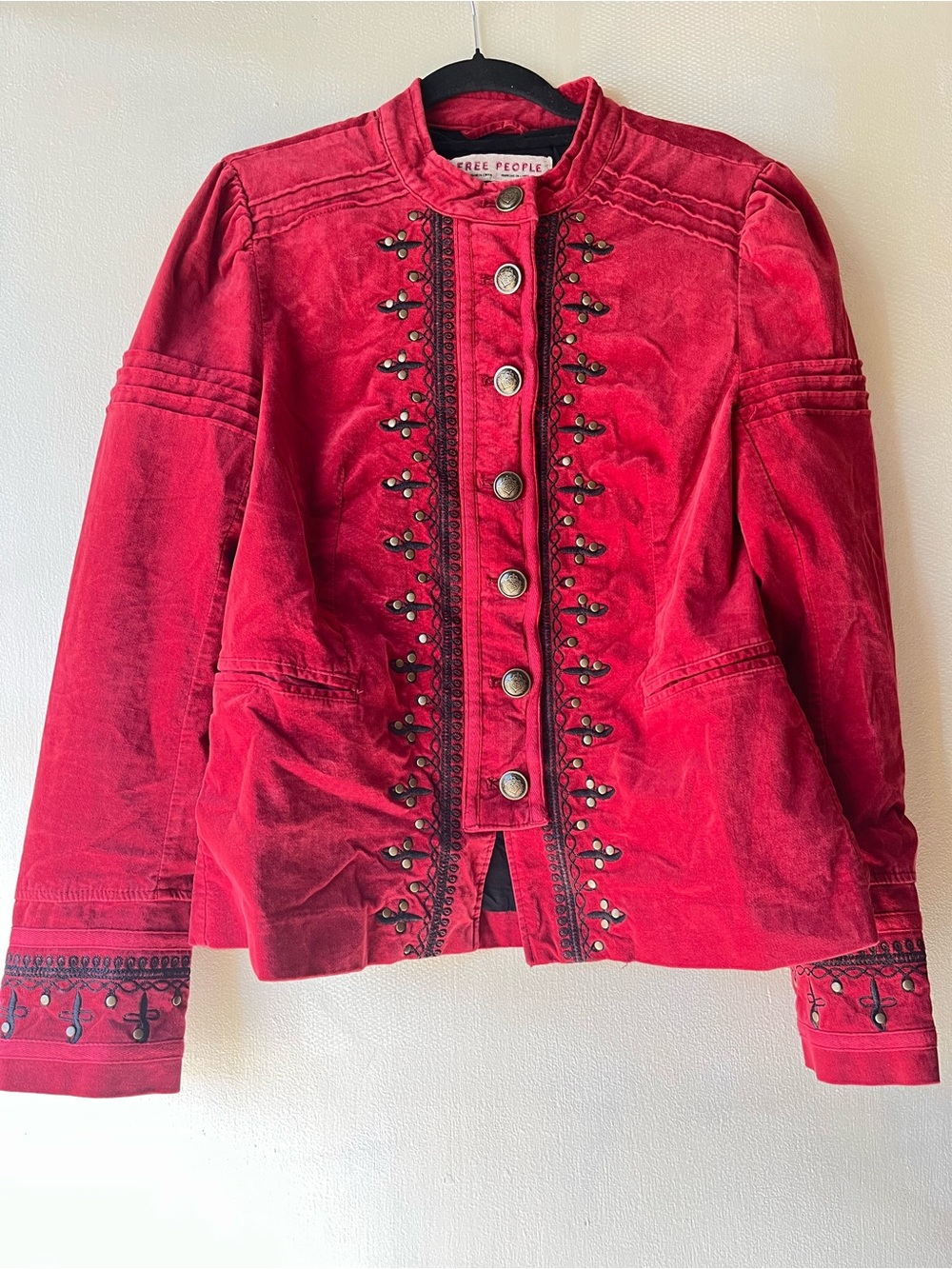 Free People Jacket
Color Red 
Size Medium